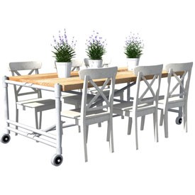 Rustic dining 3D Object | FREE Artlantis Objects Download